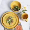 imageGibson Home 12733916R Zuma 16 Piece Round Kitchen Dishes Plates Bowls Mugs Dinnerware Sets Service for Four 16pcs YellowYellow