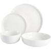 imageGibson Home Oslo Porcelain Chip and Scratch Resistant Dinnerware Set Service for 4 16pcs Plates and Bowls Dishes Sets WhiteWhite