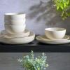 imageGibson Home Rockaway 12Piece Dinnerware Set Service for 4 Grey Matte Cream