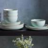 imageGibson Home Rockaway 12Piece Dinnerware Set Service for 4 Grey Matte Teal