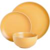 imageGibson Home Rockaway 12Piece Dinnerware Set Service for 4 Grey Matte Yellow