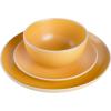 imageGibson Home Rockaway 12Piece Dinnerware Set Service for 4 Grey Matte Yellow