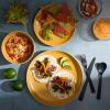 imageGibson Home Rockaway 12Piece Dinnerware Set Service for 4 Grey Matte Yellow