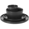 imageGibson Soho Lounge Sofia Coupe Stoneware Dinnerware Set Service for 4 12pcs BlackMatte Black