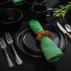 imageGibson Soho Lounge Sofia Coupe Stoneware Dinnerware Set Service for 4 12pcs BlackMatte Black