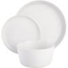 imageGibson Soho Lounge Sofia Coupe Stoneware Dinnerware Set Service for 4 12pcs BlackWhite w Speckle
