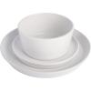 imageGibson Soho Lounge Sofia Coupe Stoneware Dinnerware Set Service for 4 12pcs BlackWhite w Speckle