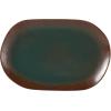 imageOprahs Favorite Things  Santorini Mist Double Bowl Terracotta Reactive Glaze Plates and Bowls Dinnerware Set  Amber Service for Four 16pcsAgave Blue