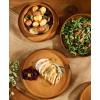 imageOprahs Favorite Things  Santorini Mist Double Bowl Terracotta Reactive Glaze Plates and Bowls Dinnerware Set  Amber Service for Four 16pcsAmber