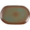 imageOprahs Favorite Things  Santorini Mist Double Bowl Terracotta Reactive Glaze Plates and Bowls Dinnerware Set  Amber Service for Four 16pcsCardamom Green