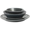 imageOprahs Favorite Things  Santorini Mist Double Bowl Terracotta Reactive Glaze Plates and Bowls Dinnerware Set  Amber Service for Four 16pcsLaguna Dawn