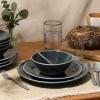 imageOprahs Favorite Things  Santorini Mist Double Bowl Terracotta Reactive Glaze Plates and Bowls Dinnerware Set  Amber Service for Four 16pcsLaguna Dawn