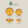 imageOprahs Favorite Things  Santorini Mist Double Bowl Terracotta Reactive Glaze Plates and Bowls Dinnerware Set  Amber Service for Four 16pcsTumeric Yellow