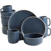 imageGibson Home 12733916R Zuma 16 Piece Round Kitchen Dishes Plates Bowls Mugs Dinnerware Sets Service for Four 16pcs YellowCobalt