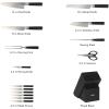imageBabish 5 Piece 14116 German Steel Magnetic Forged Kitchen Knife Block Set15Piece Block Set  High Carbon Stainless