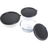 imageBabish Glass Mixing Bowl Set with Lids 3Piece