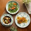 imageCassia Bud 16 Piece Double Bowl Hand Painted Stoneware Plates and Bowls Floral Dinnerware SetMagnolia Blom
