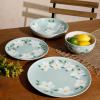 imageCassia Bud 16 Piece Double Bowl Hand Painted Stoneware Plates and Bowls Floral Dinnerware SetMagnolia Blom
