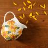 imageCassia Bud 16 Piece Double Bowl Hand Painted Stoneware Plates and Bowls Floral Dinnerware SetSunnyflower
