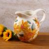 imageCassia Bud 16 Piece Double Bowl Hand Painted Stoneware Plates and Bowls Floral Dinnerware SetSunnyflower