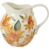 imageCassia Bud 16 Piece Double Bowl Hand Painted Stoneware Plates and Bowls Floral Dinnerware SetSunnyflower