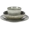 imageGibson Elite Matisse Double Bowl Dinnerware Set Service for 4 16pcs Green