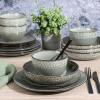 imageGibson Elite Matisse Double Bowl Dinnerware Set Service for 4 16pcs Green