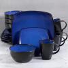 imageGibson Elite Soho Lounge Reactive Glaze Stoneware Dinnerware Set Service for 4 16pc BlueBlue