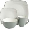 imageGibson Soho Lounge Square Reactive Glaze Stoneware Dinnerware Set Service for 4 16pc SandCeladon