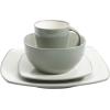 imageGibson Soho Lounge Square Reactive Glaze Stoneware Dinnerware Set Service for 4 16pc SandCeladon