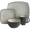 imageGibson Soho Lounge Square Reactive Glaze Stoneware Dinnerware Set Service for 4 16pc SandSand