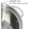 imageKenmore Aiden 10 Piece Brushed Stainless Steel Pots and Pans Cookware Set with Kitchen ToolsDutch Oven w Steamer  Stainless Steel Tong Set