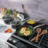 imageKenmore Elite Andover Nonstick Platinum Forged Aluminum Cookware Set 10Piece Glacier BlueBlack 10Piece