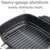 imageKenmore Elite Andover Nonstick Platinum Forged Aluminum Cookware Set 10Piece Glacier BlueBlack 5Piece