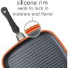 imageKenmore Elite Andover Nonstick Platinum Forged Aluminum Cookware Set 10Piece Glacier BlueBlack 5Piece