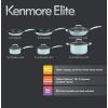 imageKenmore Elite Andover Nonstick Platinum Forged Aluminum Cookware Set 10Piece Glacier BlueGlacier Blue
