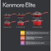 imageKenmore Elite Andover Nonstick Platinum Forged Aluminum Cookware Set 10Piece Glacier BlueRed Gradient