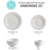 imageMartha Stewart Maepoole Porcelain Embossed Dinnerware Set White Service for 4 16pcsWhite