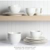 imageMartha Stewart Maepoole Porcelain Embossed Dinnerware Set White Service for 4 16pcsWhite