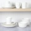 imageMartha Stewart Maepoole Porcelain Embossed Dinnerware Set White Service for 4 16pcsWhite Basket Weave
