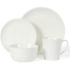 imageMartha Stewart Maepoole Porcelain Embossed Dinnerware Set White Service for 4 16pcsWhite Basket Weave