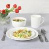 imageMartha Stewart Maepoole Porcelain Embossed Dinnerware Set White Service for 4 16pcsWhite Basket Weave