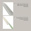 imageMartha Stewart Ruxton 14 Piece High Carbon Stainless Steel Cutlery Knife Block Set wABS Triple Riveted Forged Handle Ashwood Block  LinenSage Green W Gold