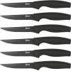 imageOster  7056114 Oster Baldwyn HighCarbon Stainless Steel Cutlery Knife Block Set 14Piece Brushed SatinBlack 14Piece Set