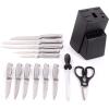 imageOster  7056114 Oster Baldwyn HighCarbon Stainless Steel Cutlery Knife Block Set 14Piece Brushed SatinBrushed Satin
