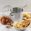imageOster 9153703 Sangerfield 365 Quart 3 Piece Stainless Steel Deep Fryer Set CookwareStainless Steel