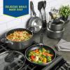 imageOster Clairborne 7Piece Cookware Set White wSpeckleBlack