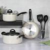 imageOster Clairborne 7Piece Cookware Set White wSpeckleWhite w Speckle