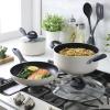 imageOster Clairborne 7Piece Cookware Set White wSpeckleWhite w Speckle