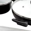 imageOster Herstal Aluminum Cookware Set with Ceramic NonStick and Soft Touch Bakelite Handle with Tempered Glass Lids 1 Stainless Steel